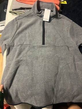 Goodfellow & Co Gray Quarter-Zip Fleece Pullover